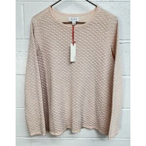 ELLE Tunic Sweater Pink Heather Textured Metallic / Women's XL